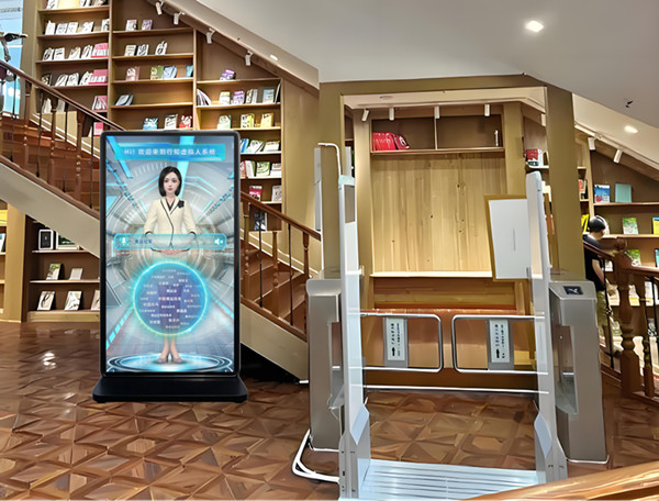 AI數字人透明屏展示柜